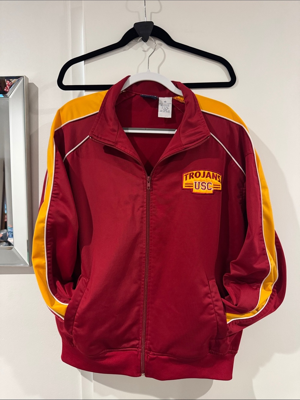 Men XL USC Trojans Red & Gold Track Jacket